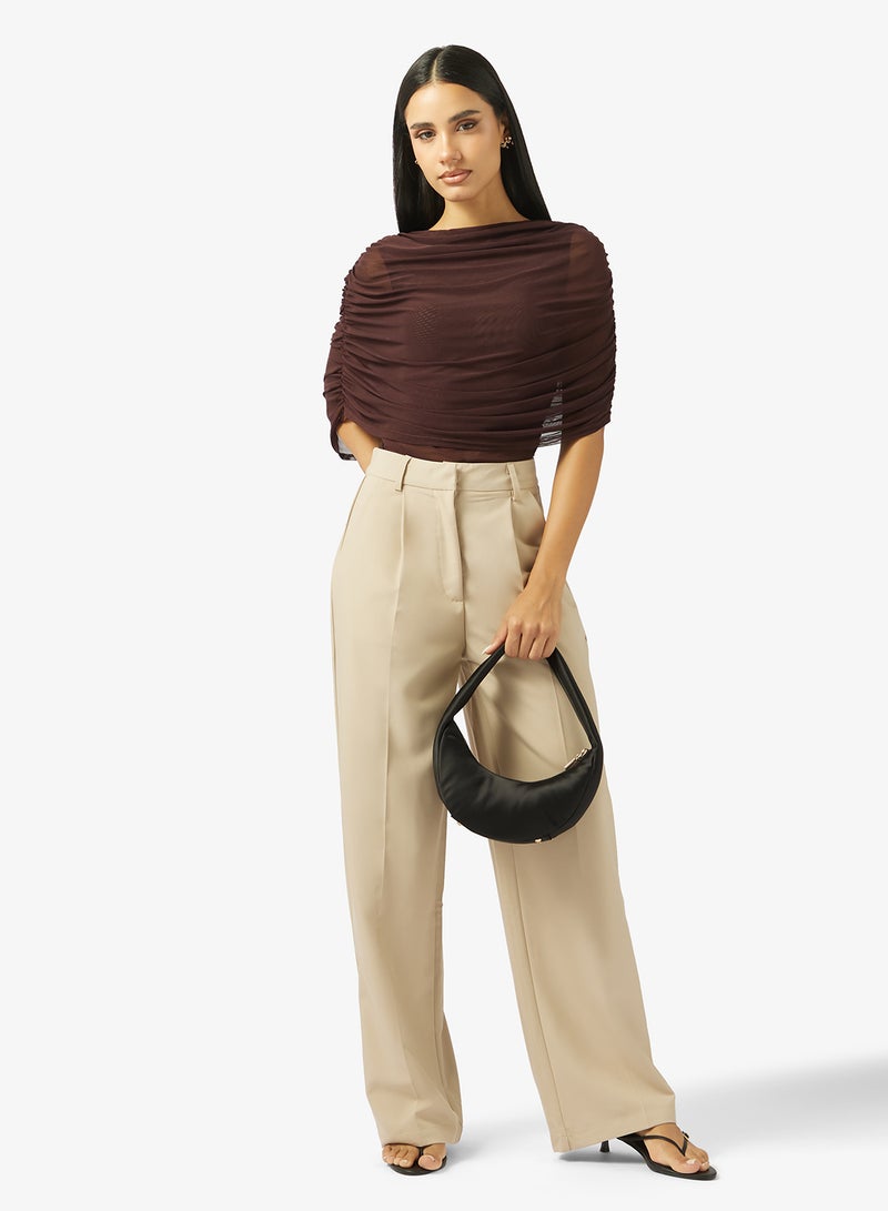 Ginger Pleat Detail Wide Fit Pants - Image 2